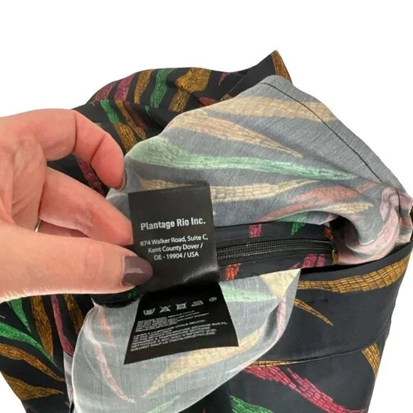 NWT FARM Rio Shinny Zebra Pants Women's L Multicolor Lightweight Viscose Casual - Picture 14 of 15